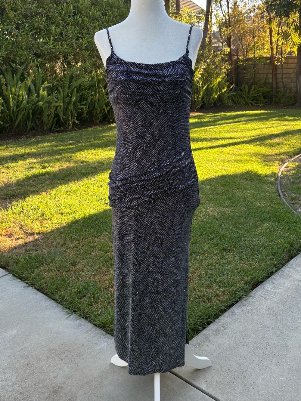 Vintage 90s / Y2k Ruched Bodycon Glittery Dress